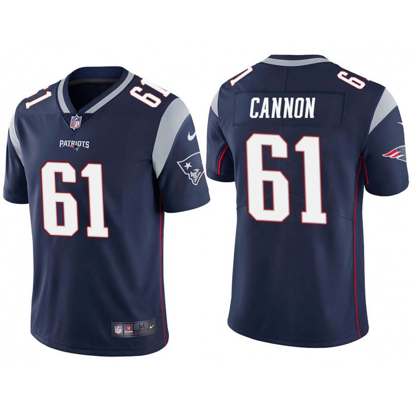 Men New England Patriots #61 Marcus Cannon Nike Navy Vapor Limited NFL Jersey->new england patriots->NFL Jersey